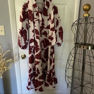 Floral maxi | midi ruffle dress